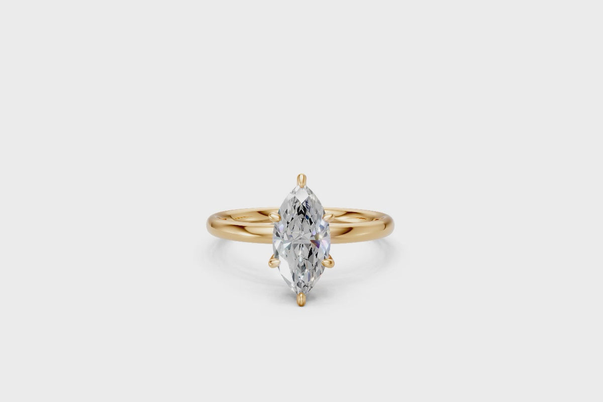 Marquise-Cut Solitaire Ring