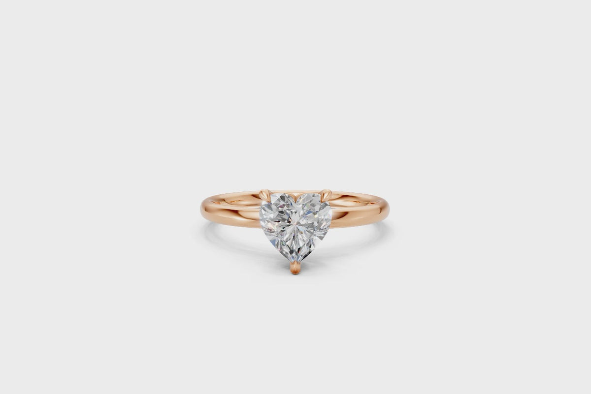 Heart-Cut Solitaire Ring