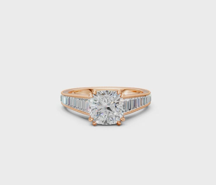 Cushion-Cut Diamond Vintage Ring