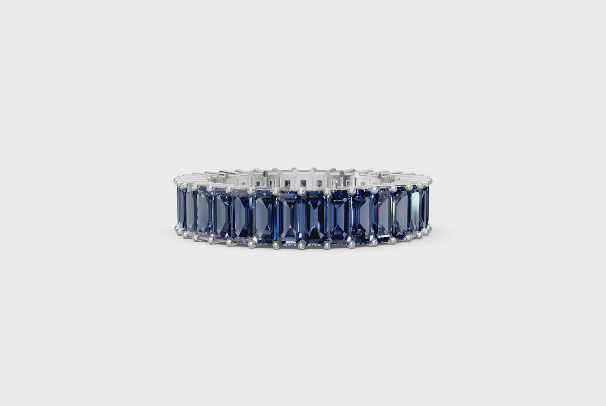 Emerald-Cut Sapphire Eternity Ring
