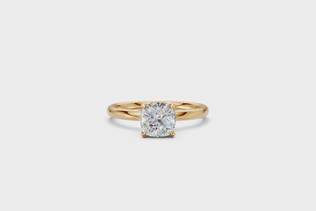 Cushion-Cut Solitaire Ring