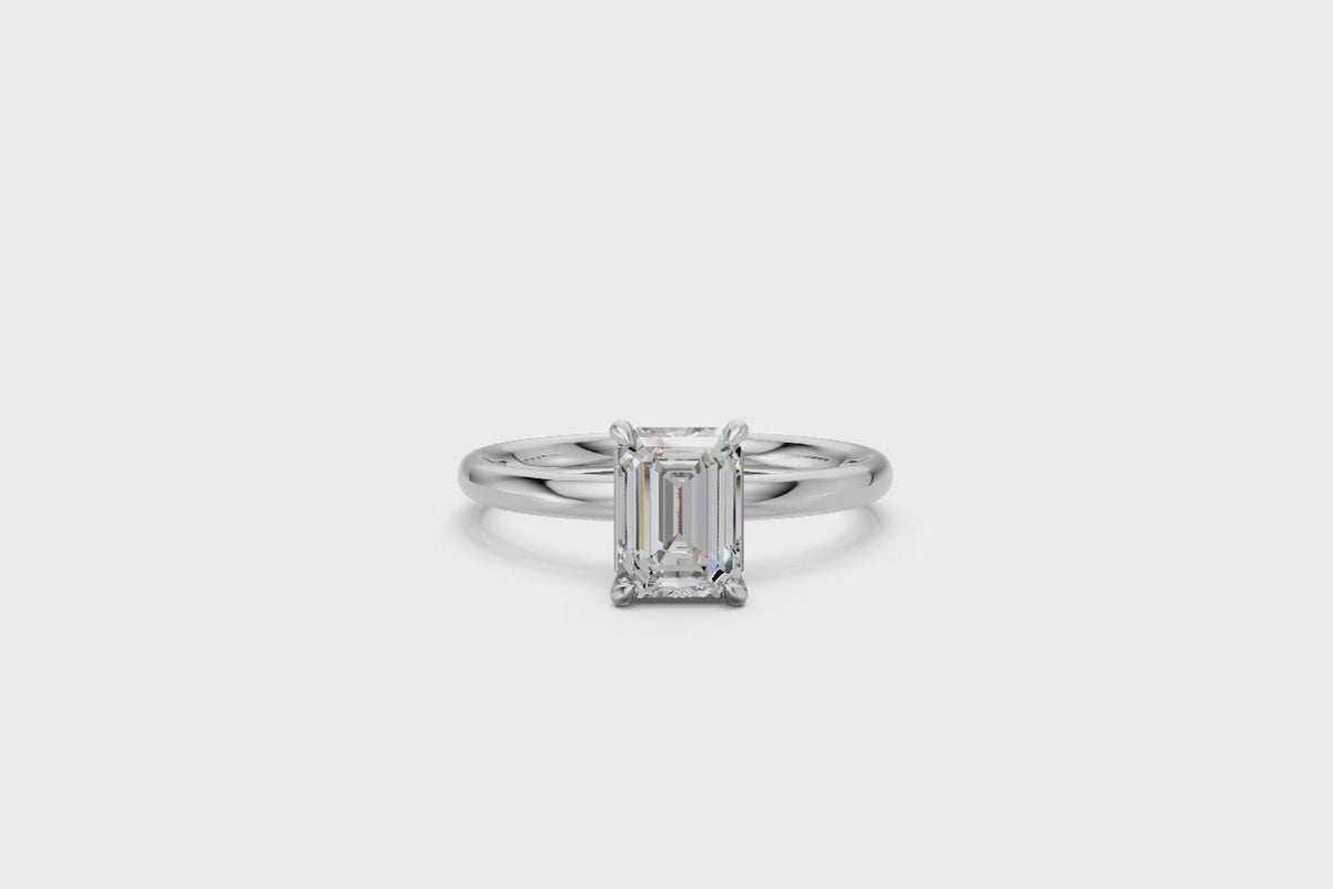 Emerald-Cut Solitaire Ring
