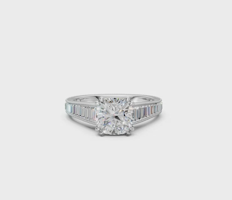 Cushion-Cut Diamond Vintage Ring