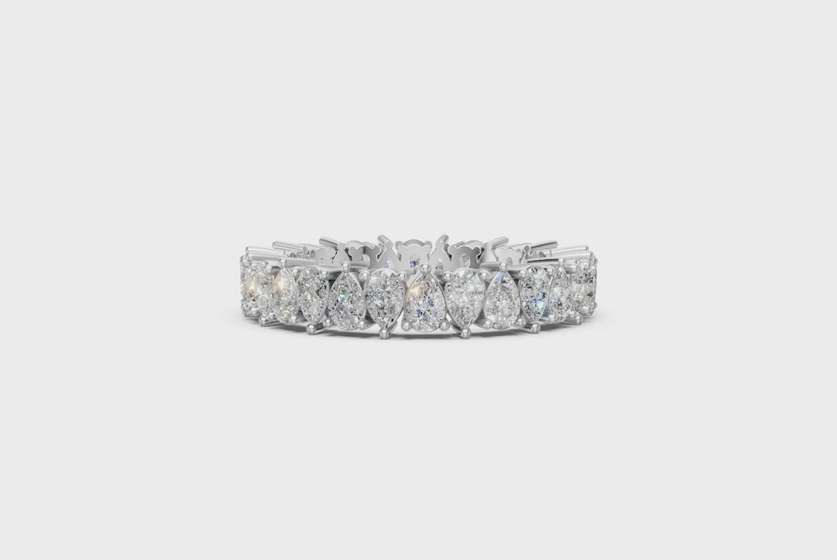 Pear-Cut Diamond Eternity Ring