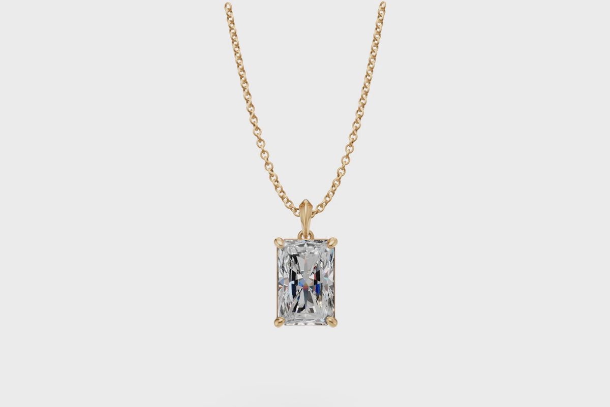 Cushion Diamond Solitaire Pendant