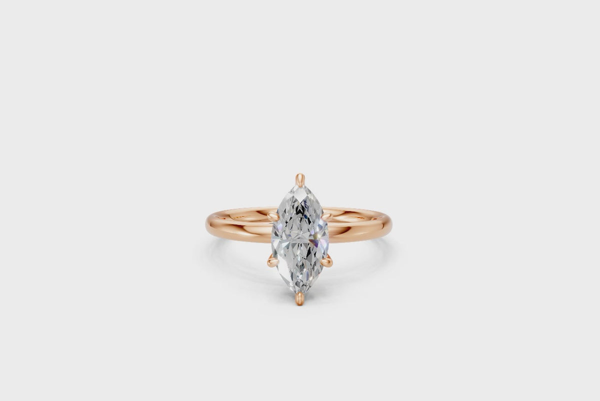 Marquise-Cut Solitaire Ring