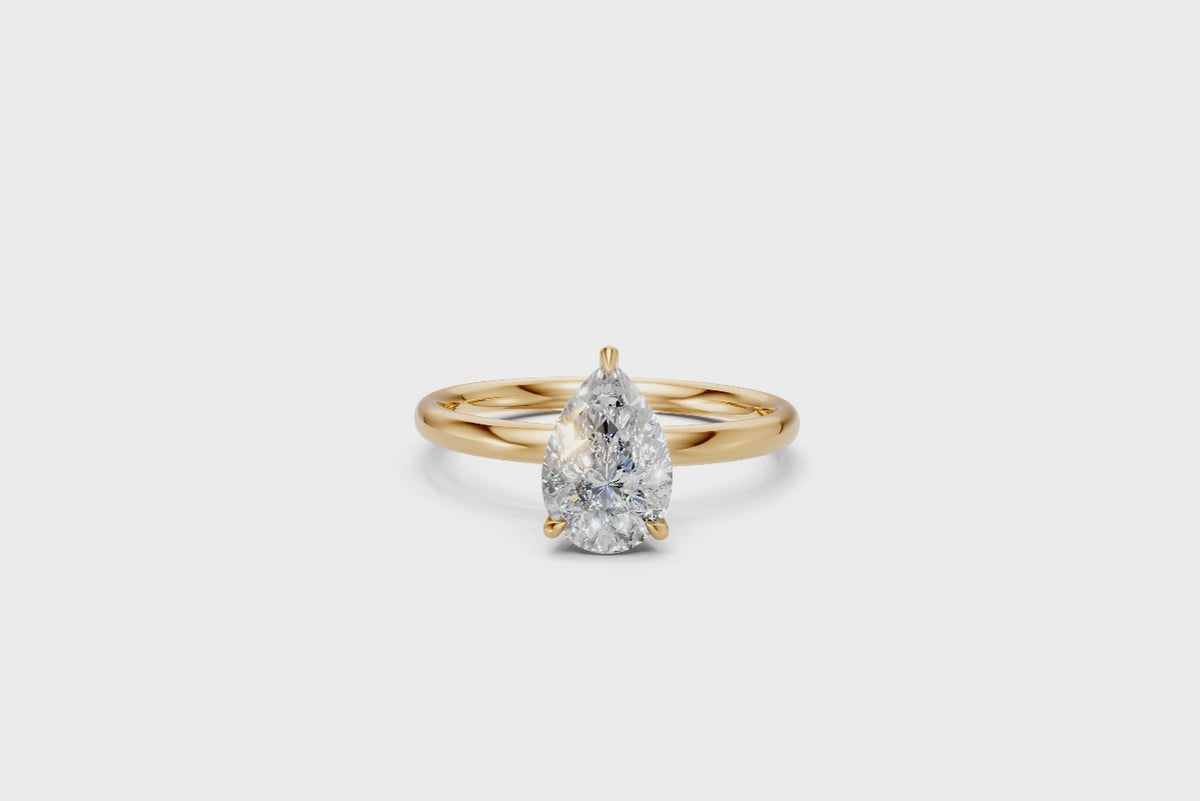 Pear-Cut Solitaire Ring