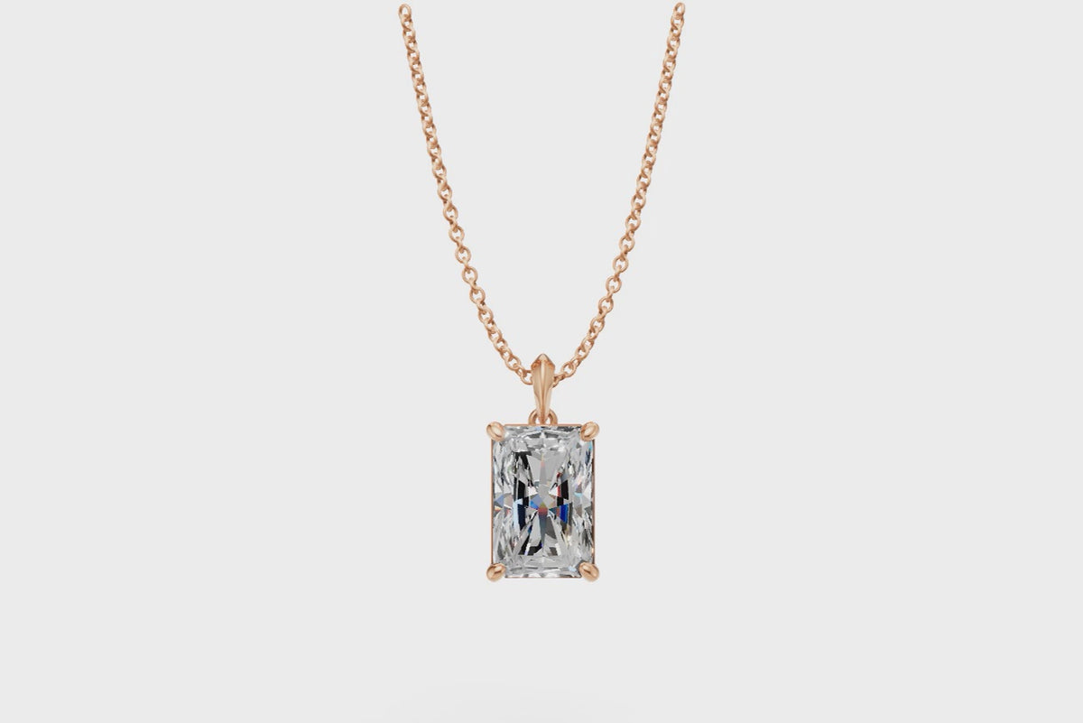 Cushion Diamond Solitaire Pendant