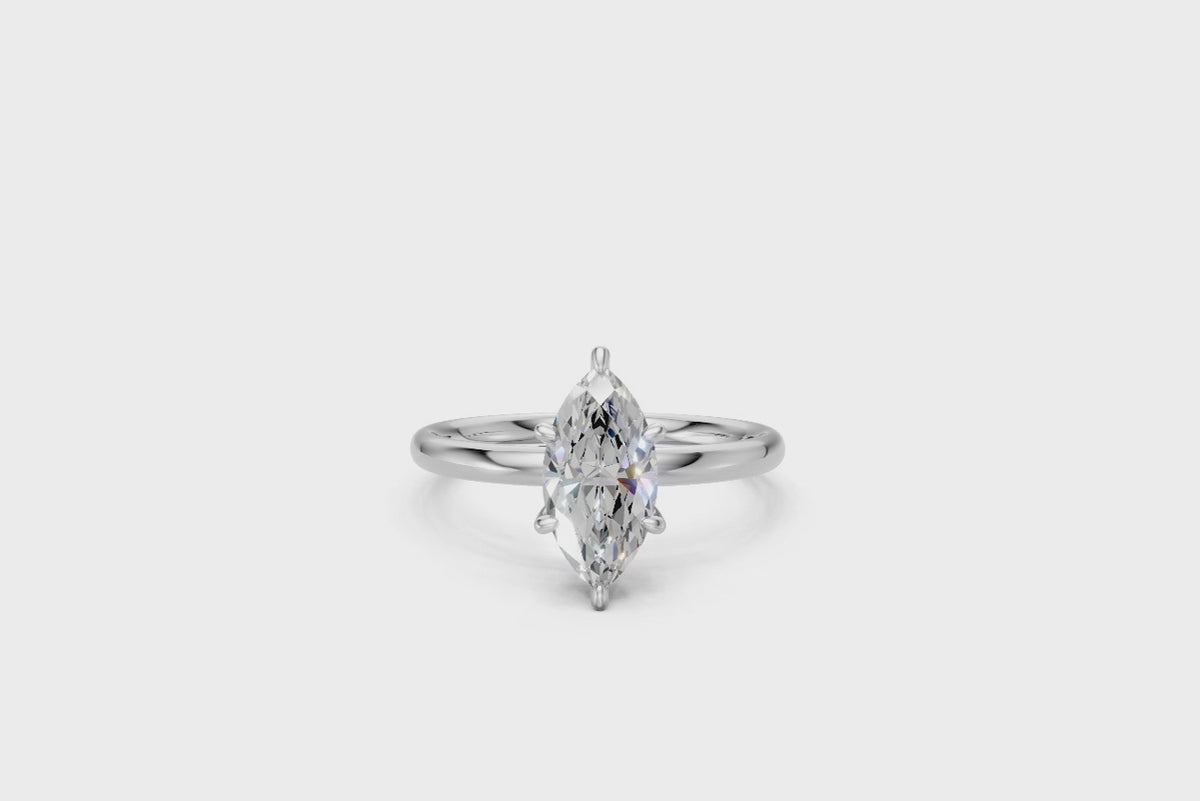 Marquise-Cut Solitaire Ring