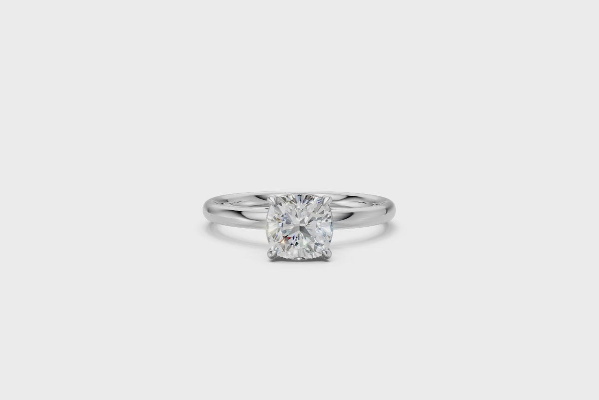 Cushion-Cut Solitaire Ring