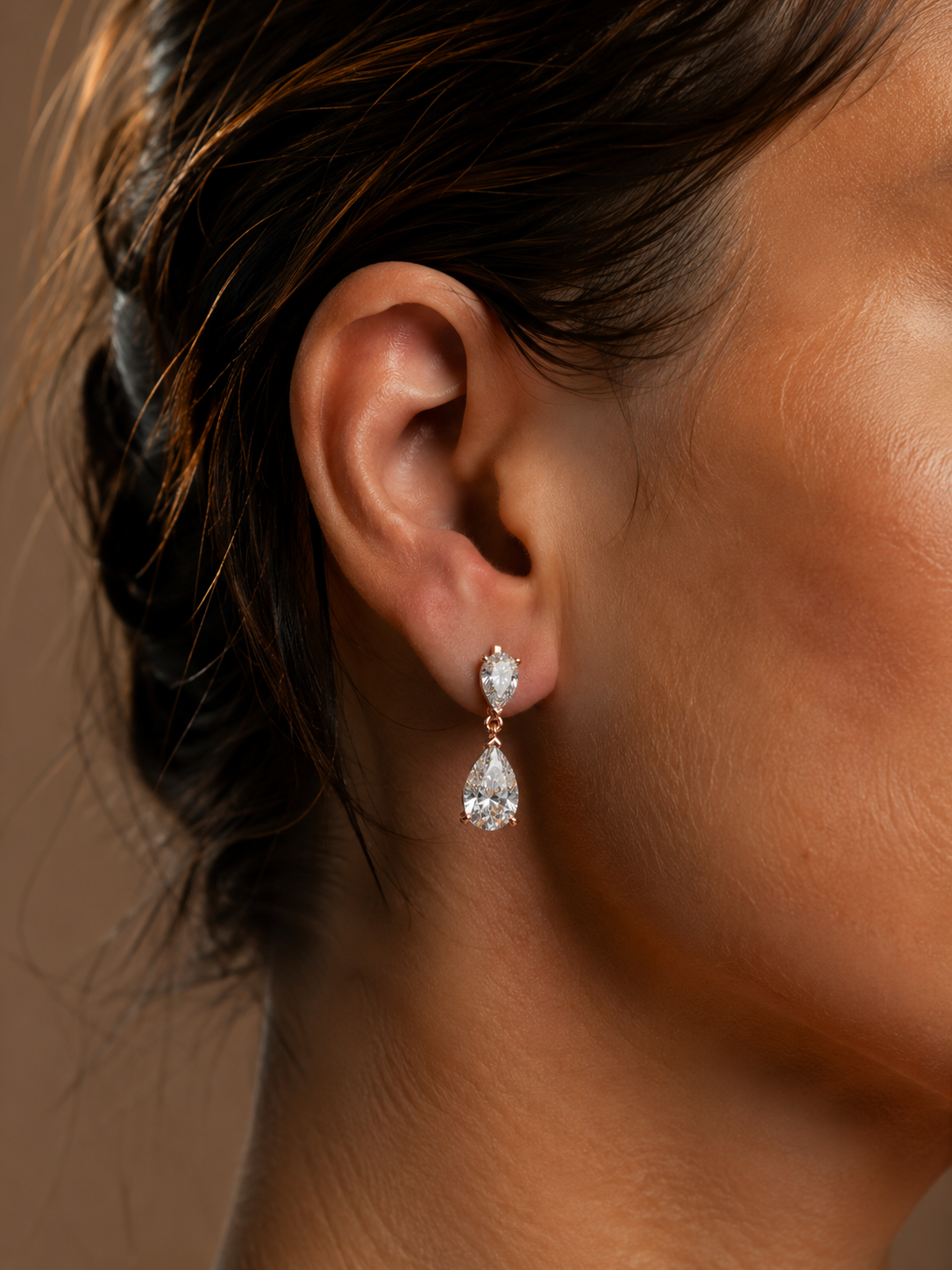 Pear Cascade Diamond Earrings