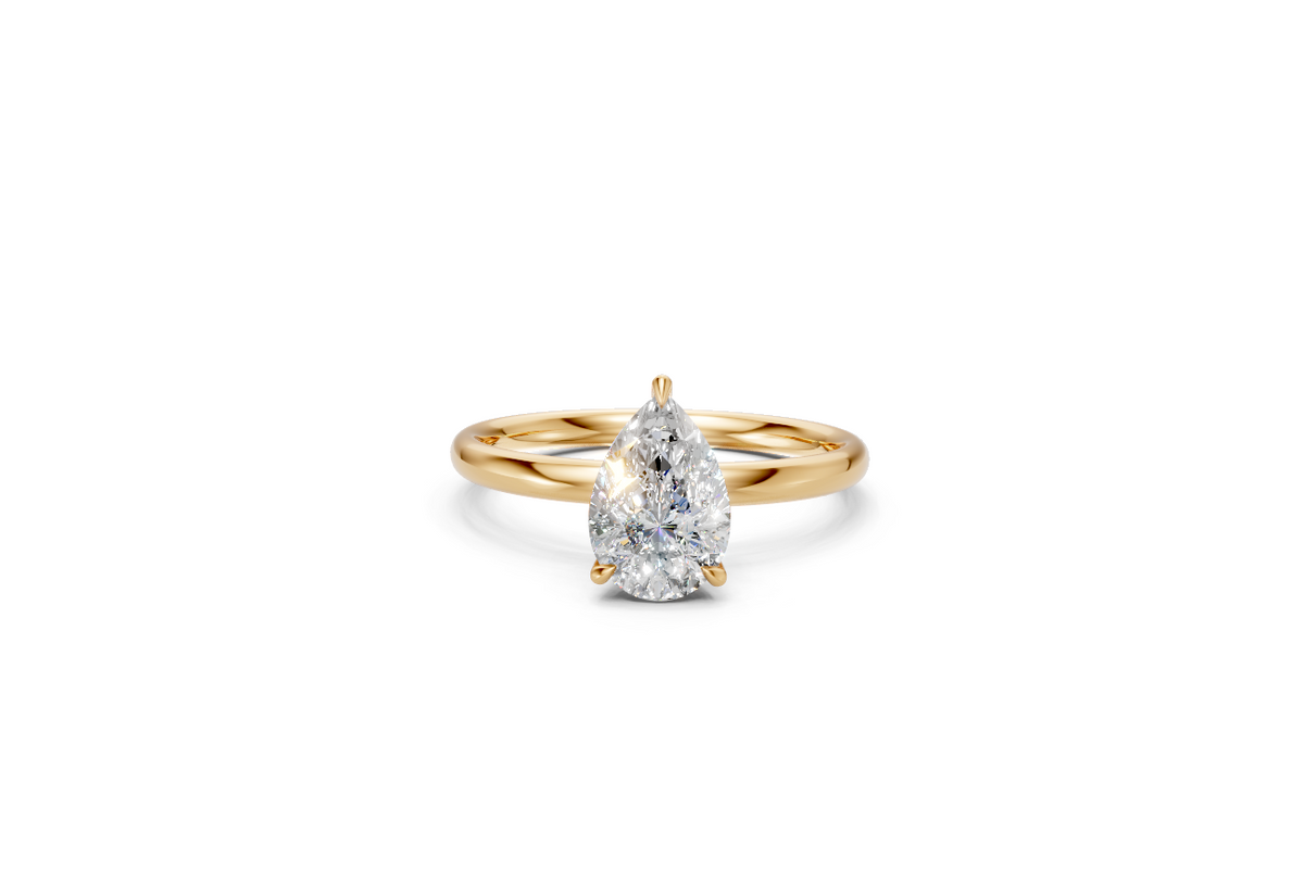 Pear-Cut Solitaire Ring