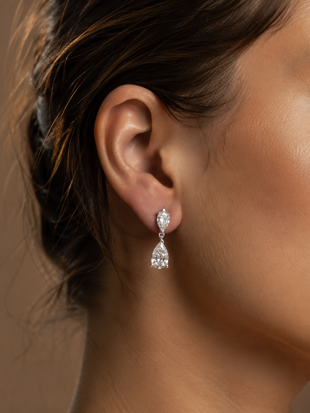 Pear Cascade Diamond Earrings