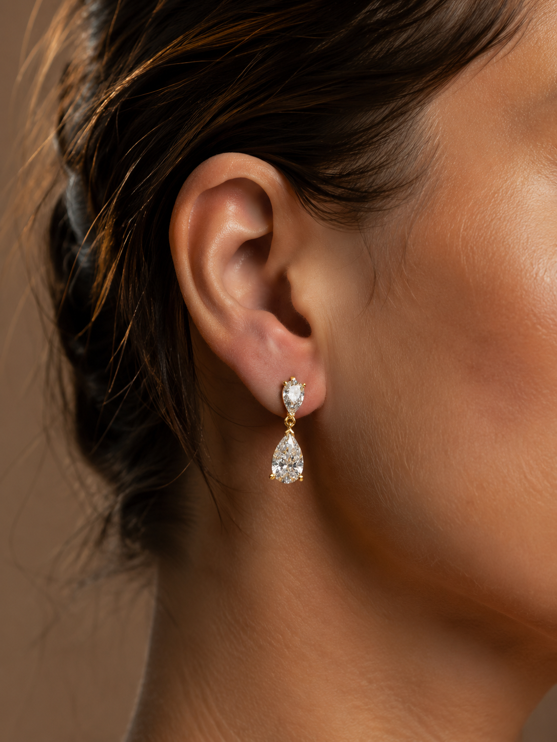 Pear Cascade Diamond Earrings